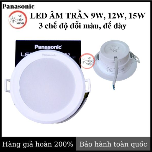 Đèn led âm trần Panasonic 9w (, 12w, 15w - Hàng chính hãng, bảo hành toàn quốc
