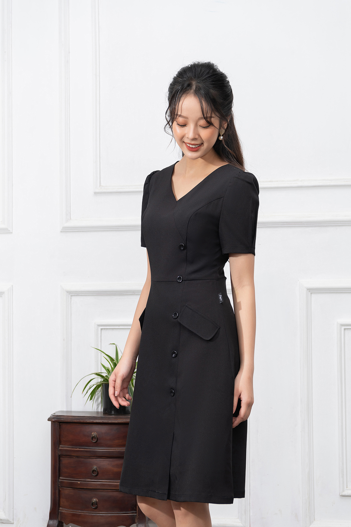 Váy Công Sở Thiết Kế LUPERI Cao Cấp LFV3276