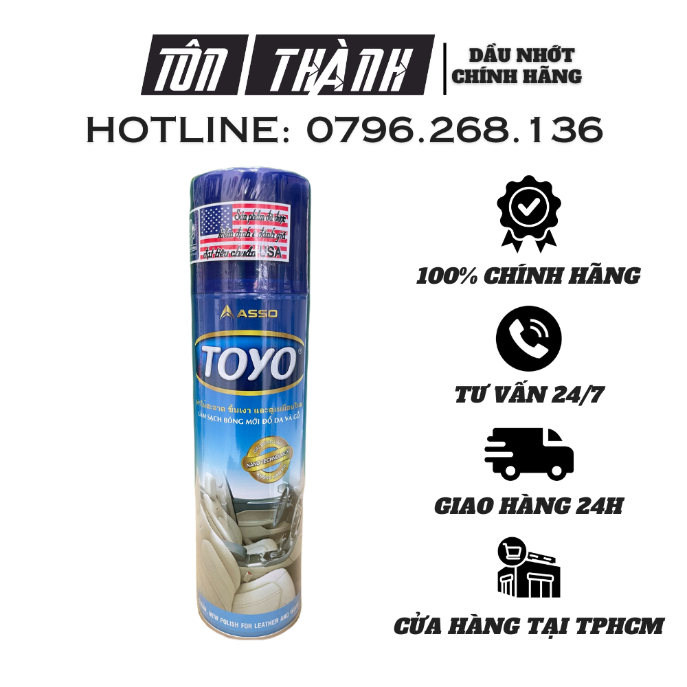 [ HÀNG CHÍNH HÃNG TOYO ] VỆ SINH BÓNG DA , GỖ , NỘI THẤT XE Ô TÔ