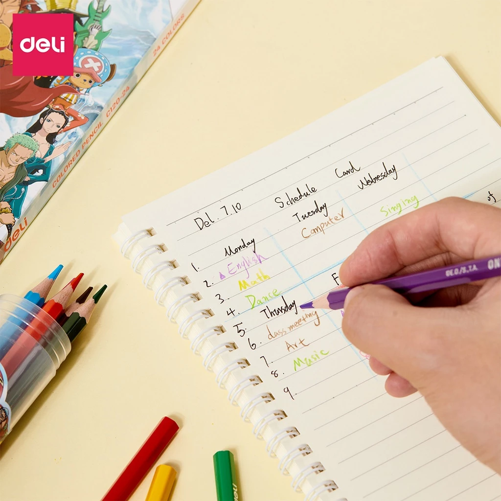 Bút Chì Màu Dạng Cốc Học Sinh Dễ Thương OnePiece Deli - C119