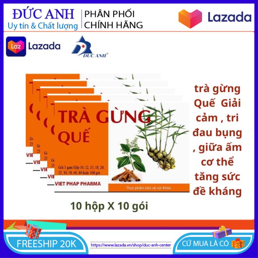 50 Gói Trà Gừng Quế Giúp phòng chống cảm cúm làm ấm cơ thể mỗi gói 3gam