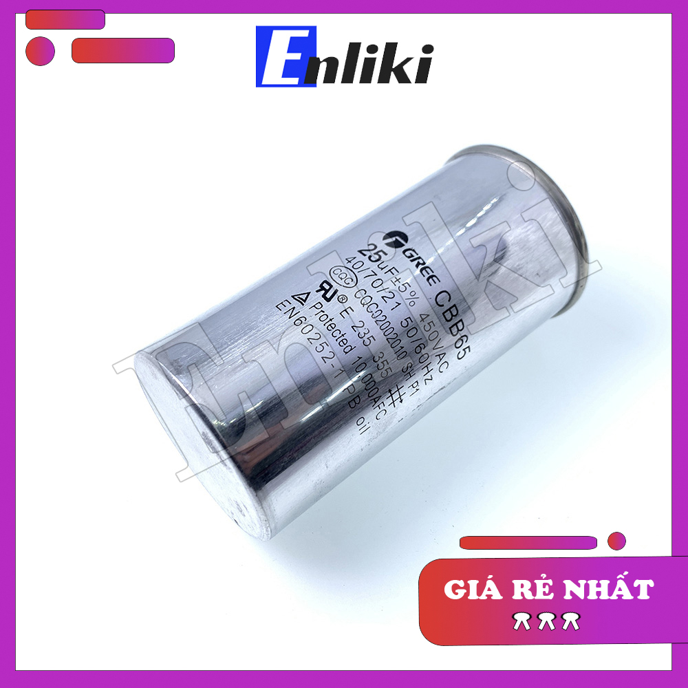 Tụ 25uF 450VAC CBB65A