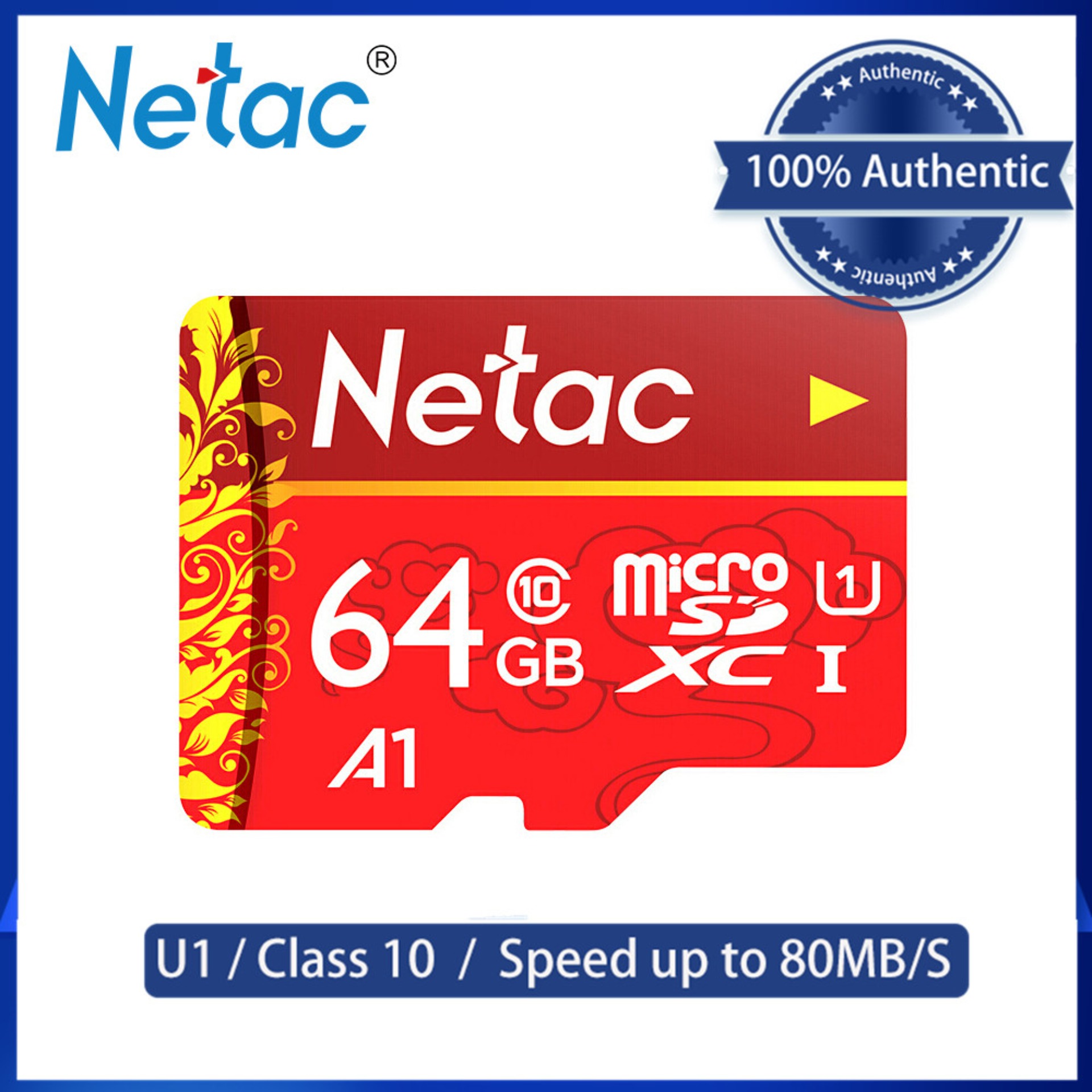 Netac TF(MicroSD)Memory Card U1 C10 Traffic Recorder Monitoring Camera Mobile Phone Storage Card 16G/32G/64GB