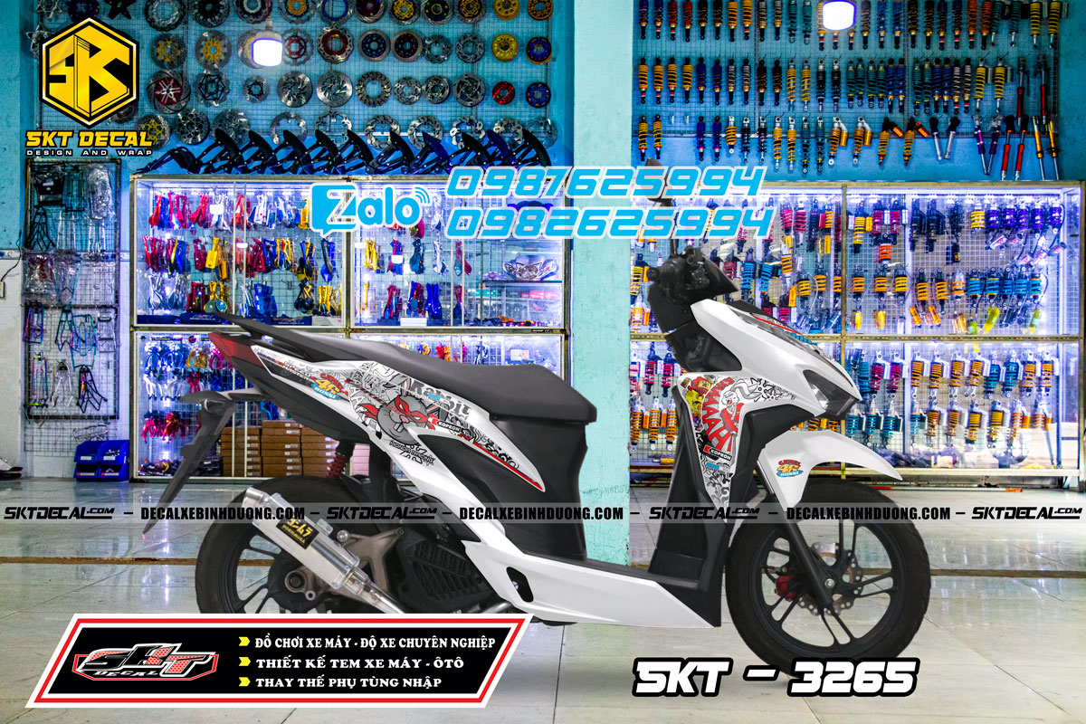 Tem rời vario trắng đen thỏ rabbit 3265