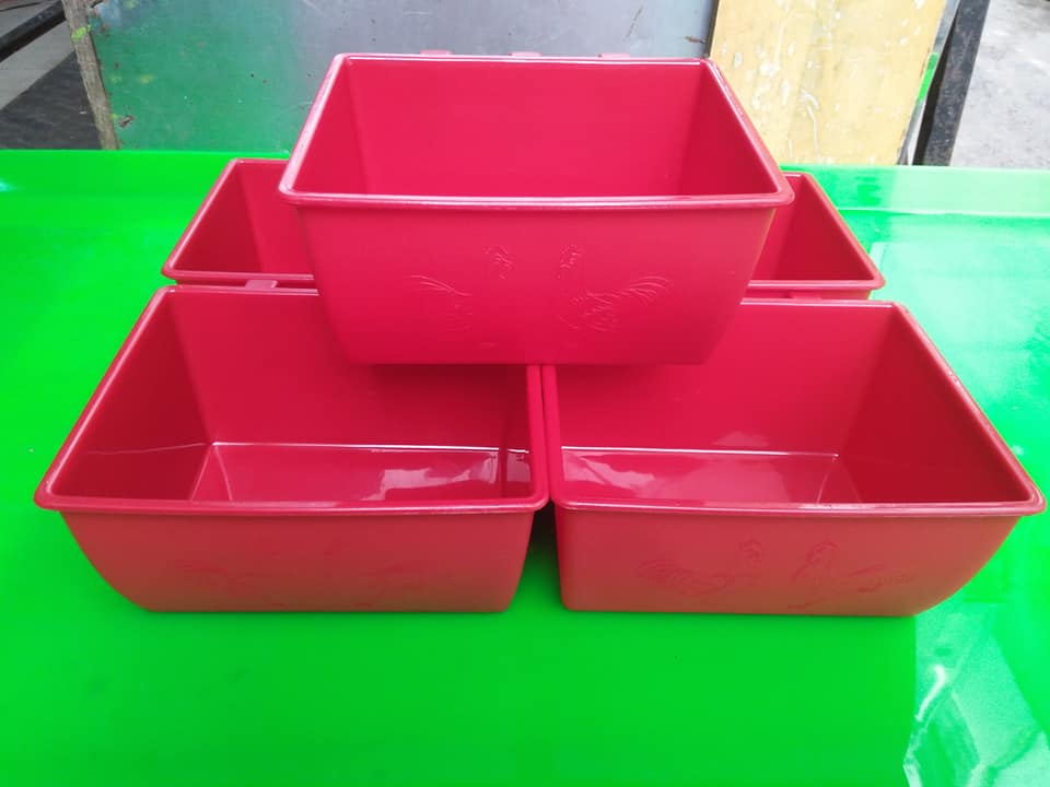 Combo 5 Máng Ăn 3 móc Cho Gà Đá NHỰA CAO CẤP Loại Đại 14 cm