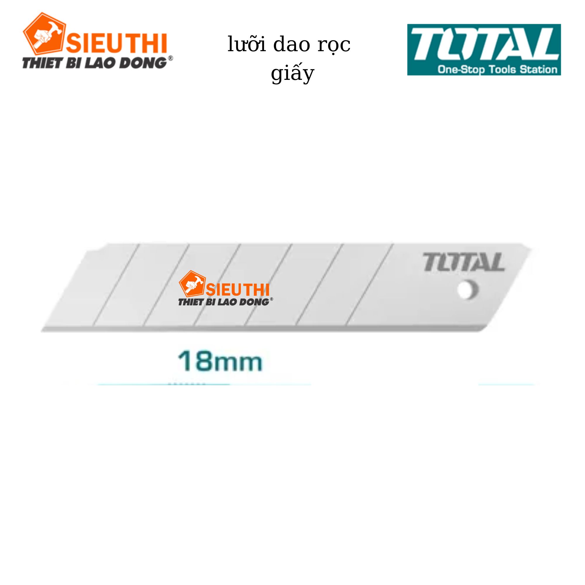 18x100mm 1 lưỡi dao rọc giấy Total THT519112