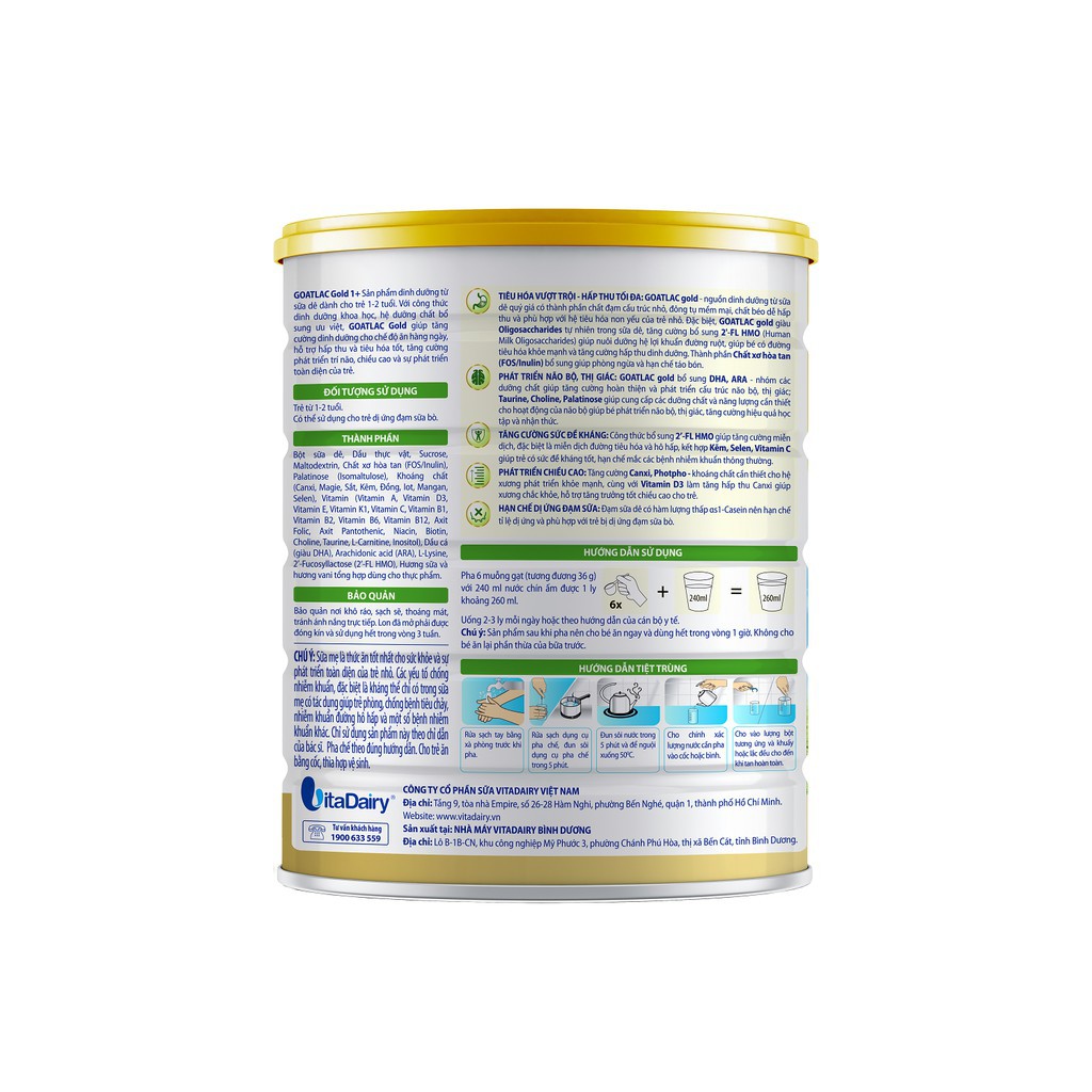Sữa Dê Goatlac Gold 1+ 800G