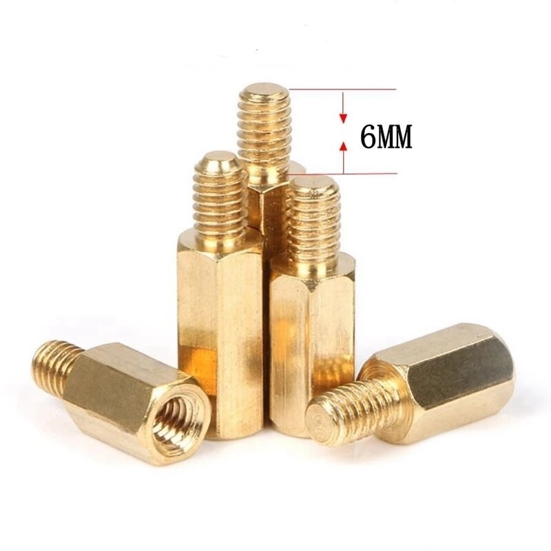 Bộ 10 Trụ Đồng Lục Giác M3 Đực - Cái