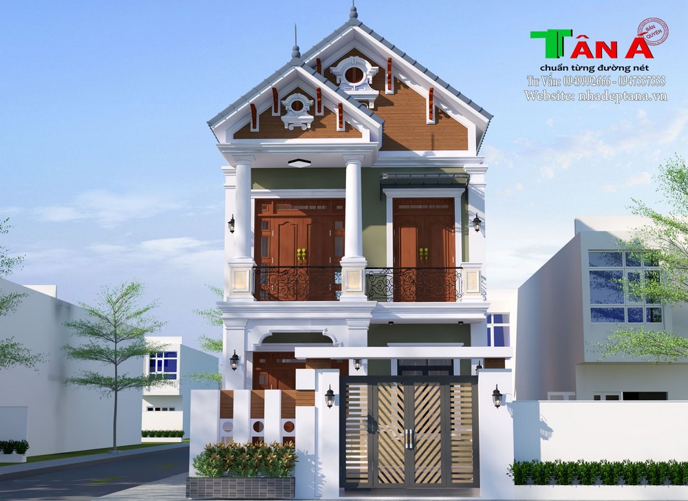 Thiết kế nhà đẹp 2 tầng mái thái tại Quảng Bình | Lazada.vn