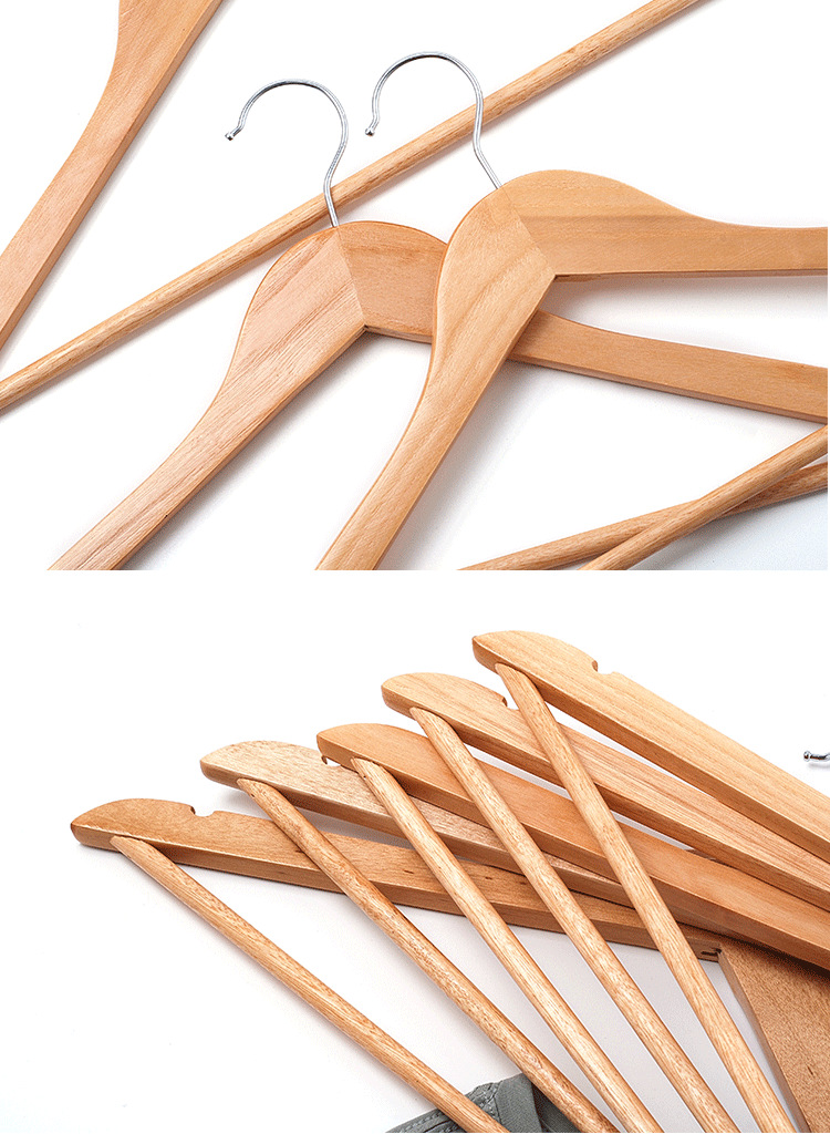 Móc Gỗ Treo Quần Áo Thanh Ngang 44.5cm ( Bộ 10 móc )