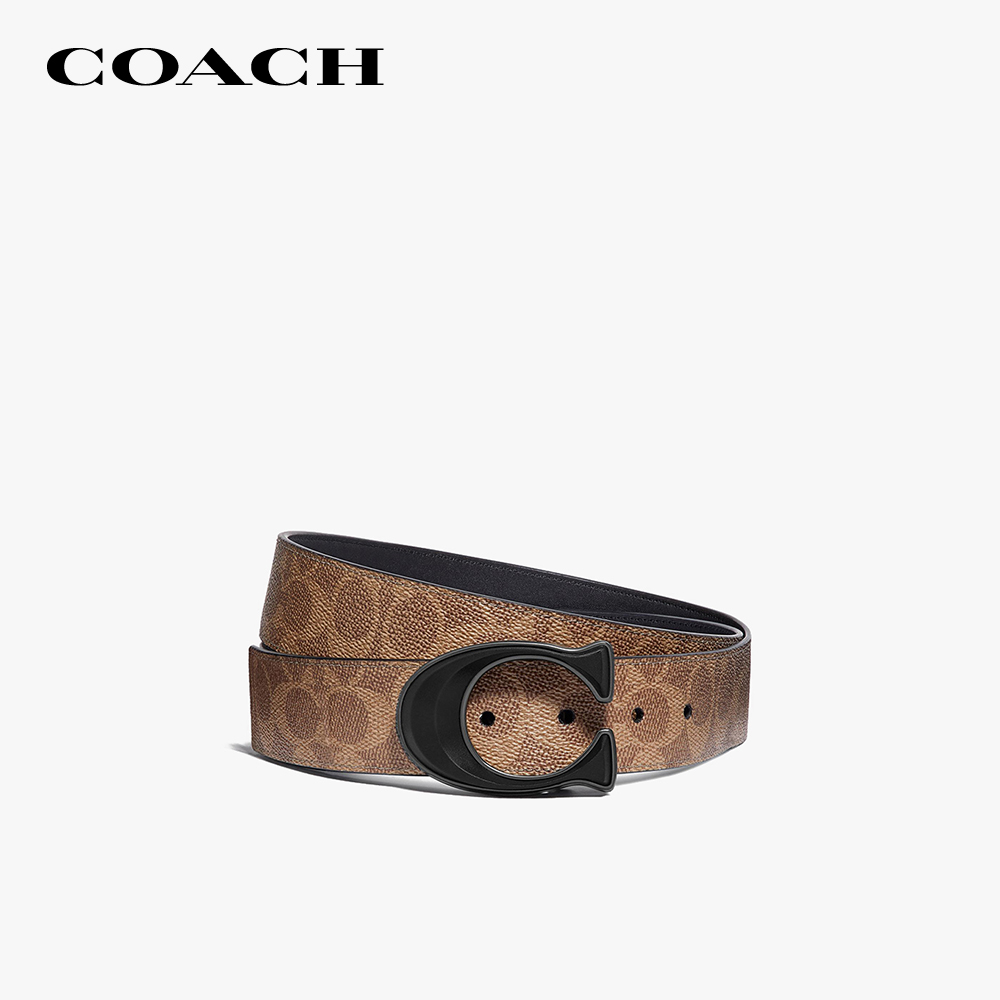 Coach - thắt lưng nam bản vừa signature buckle 76428-khbk
