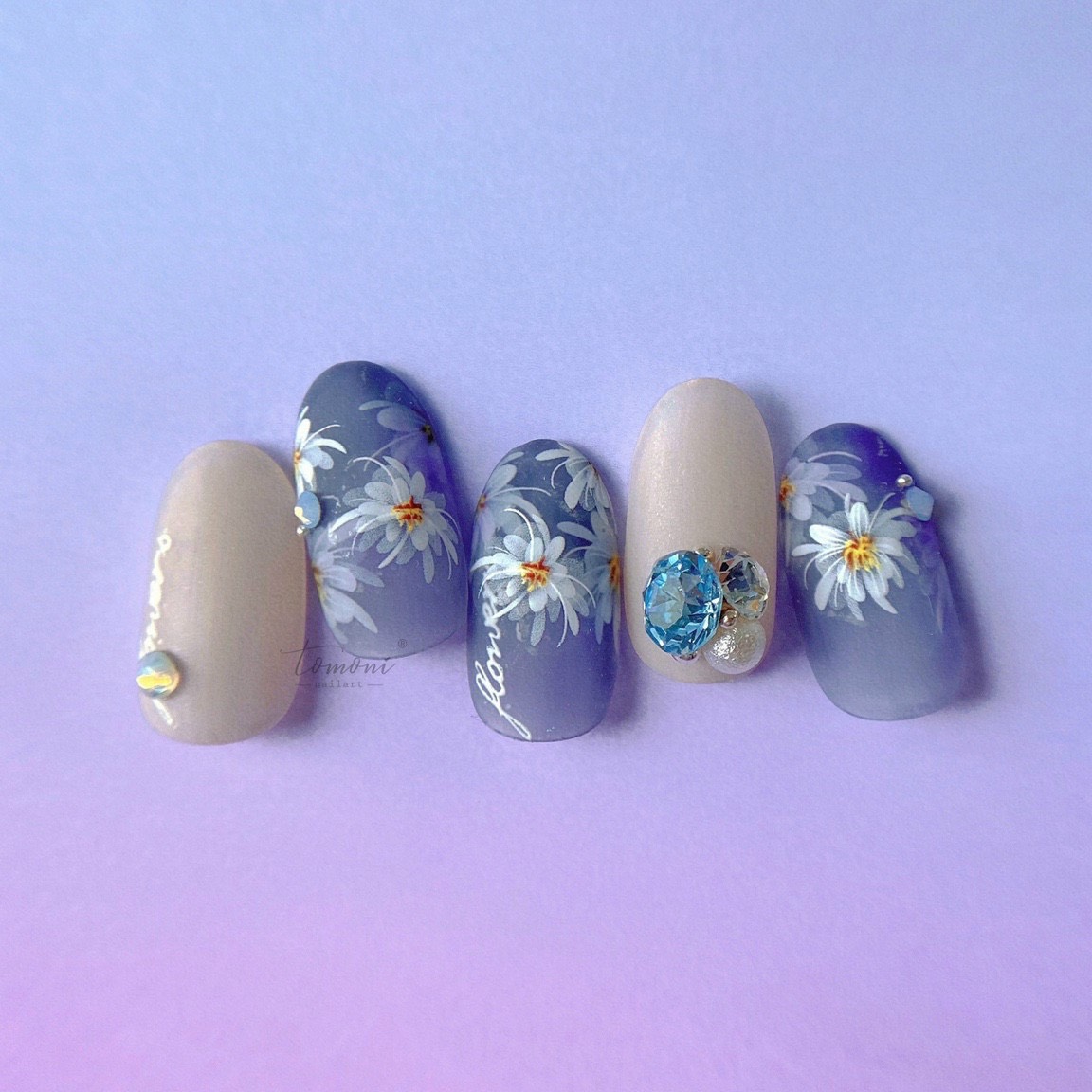 sticker lụa 5d mẫu hoa cao cấp ( 1343 )dán móng tay nail