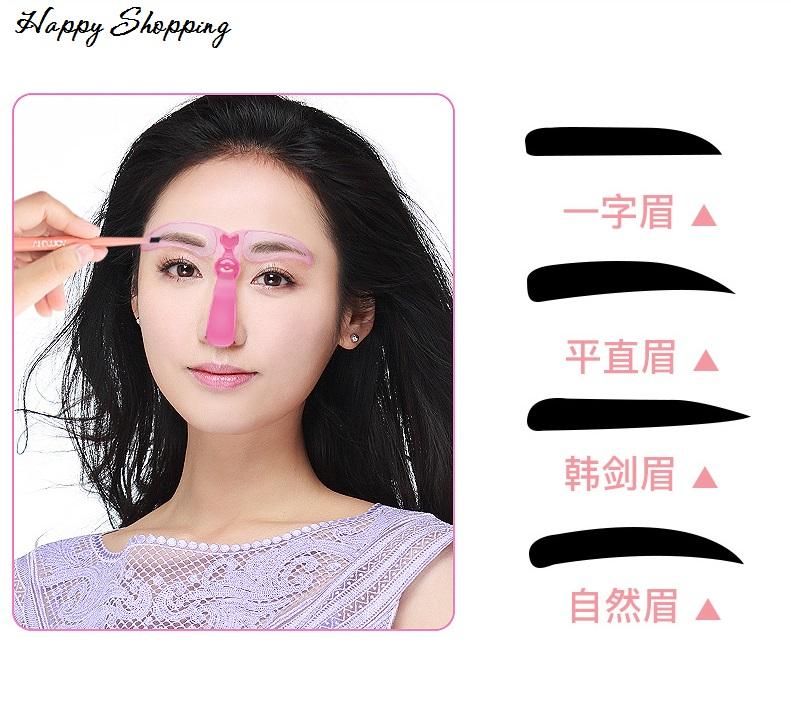 Combo 8 Khuôn Kẻ Mày 8 Kiểu Dáng Cao Cấp Sắc Nét