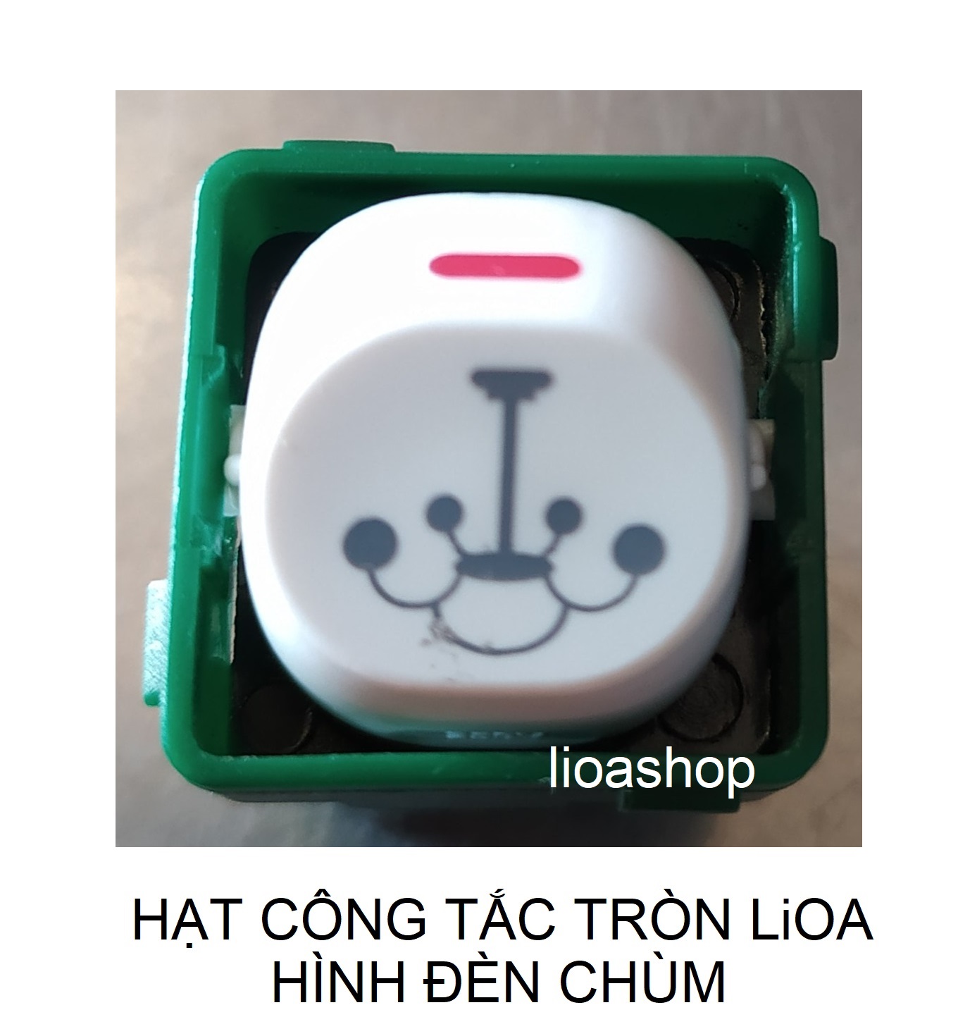 BỘ 2 CÔNG TẮC TRÒN 1 CHIỀU LiOA CÓ HÌNH BIỂU TƯỢNG.