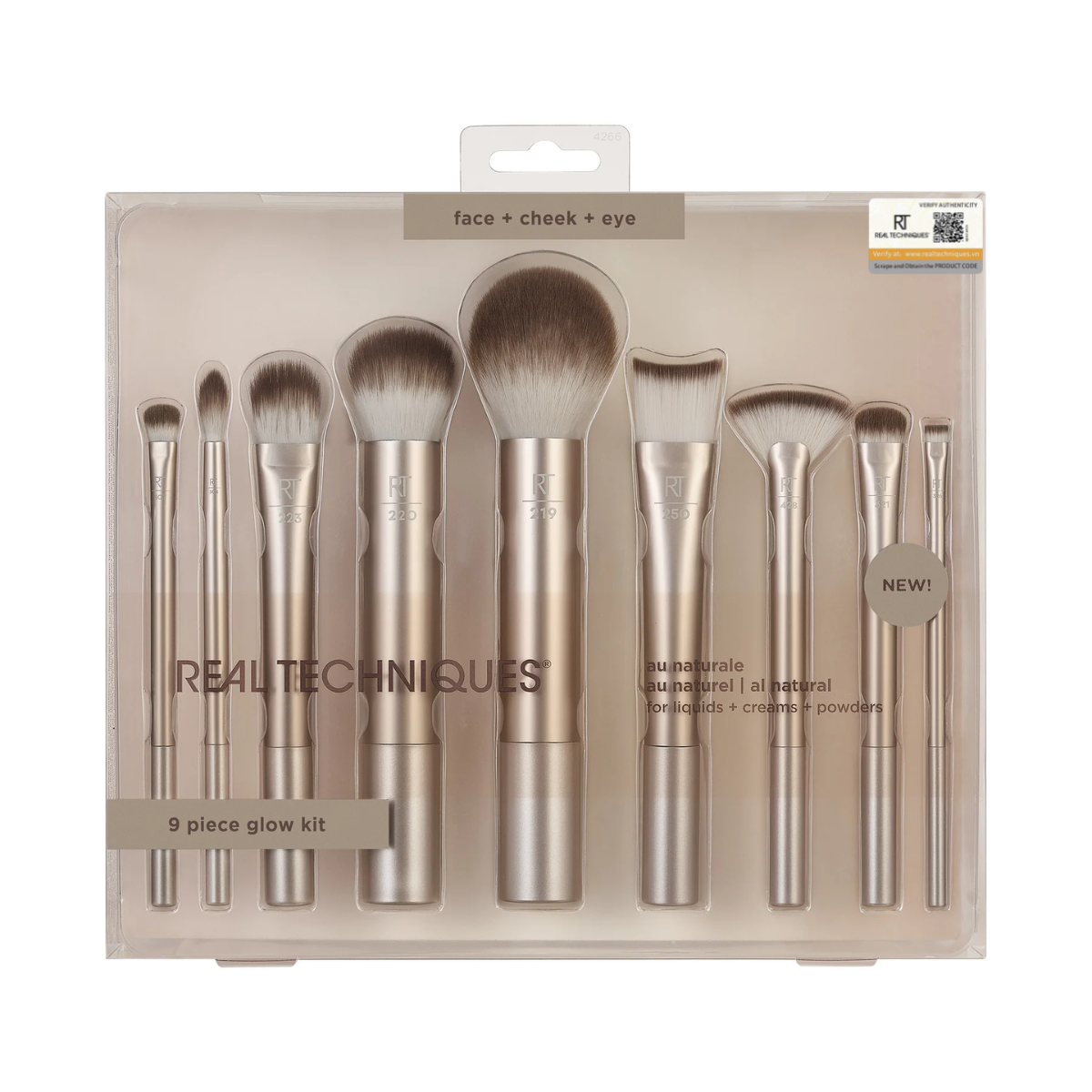 Bộ cọ trang điểm Real Techniques 9pcs au naturale makeup brush set