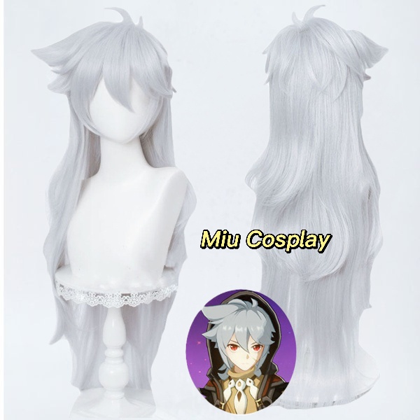 Wig/Tóc giả cosplay Razor - Genshin Impact màu xám bạc