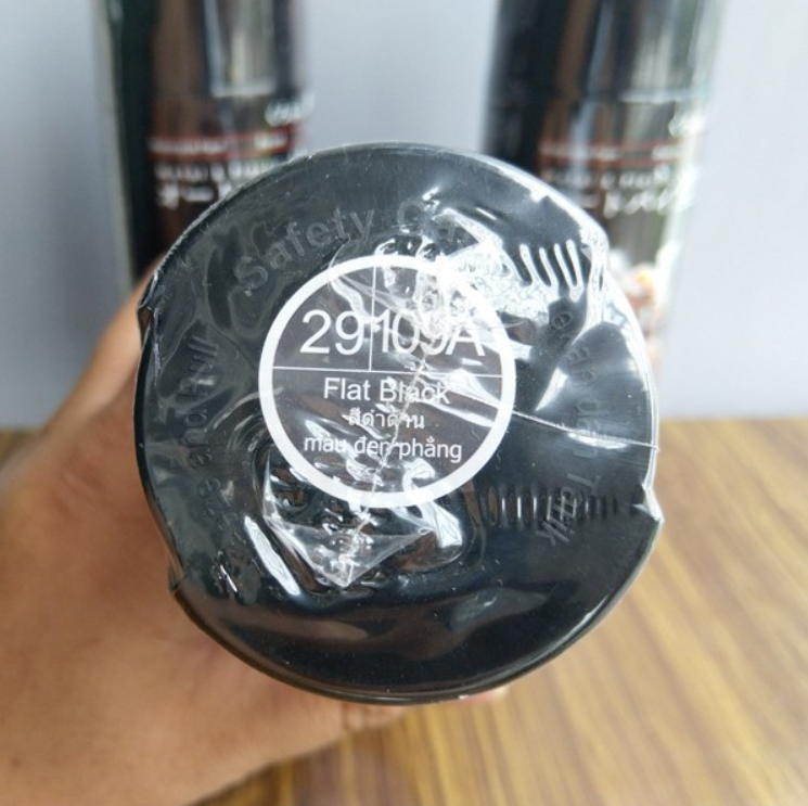 Sơn xịt Samurai 109A đen mờ/nhám 400ml – Bền màu, bám dính tốt