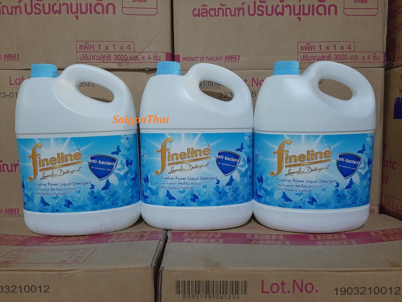 [HCM]Nước giặt xã Fineline Can 3000ml (Thái Lan) - Xanh
