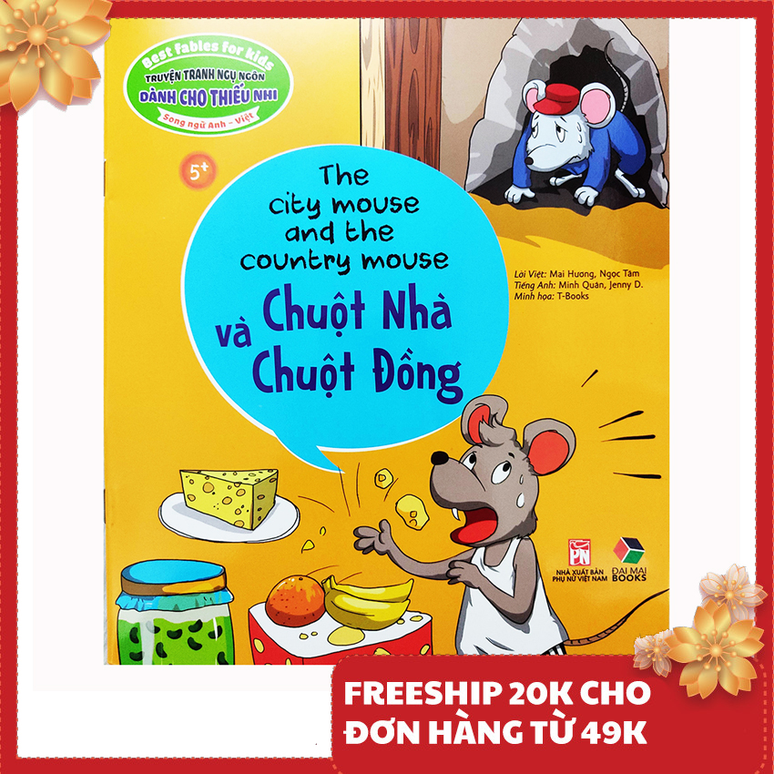 Sách cho bé - Truyện Tranh Ngụ Ngôn Dành Cho Thiếu Nhi: Chuột Nhà Và Chuột Đồng (Song Ngữ Anh - Việt)