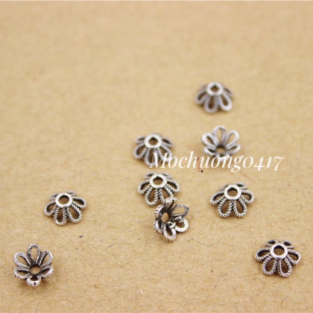 [S925] Charm bạc ốp cánh hoa - MH253