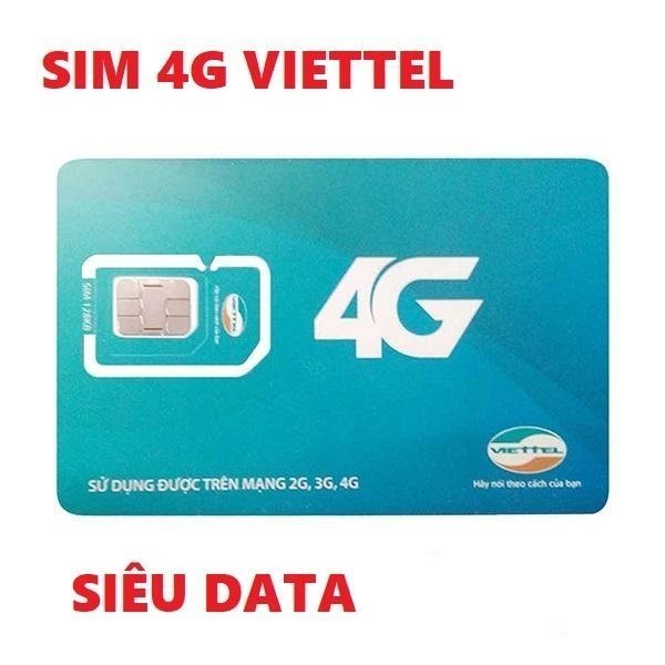 Sim 4g viettel chưa kích , tặng data tốc độ cao + đàm thoại + sms freeship - chưa kích hoạt