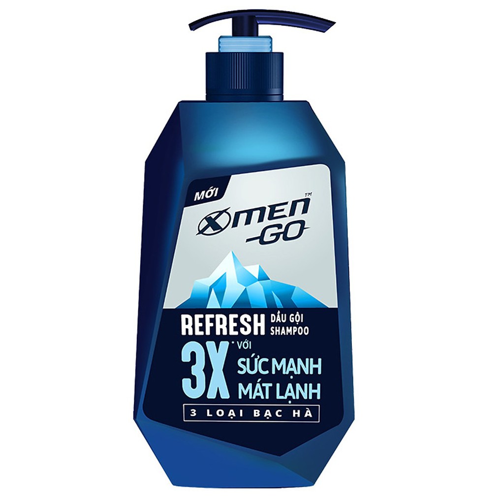 Gel tắm Xmen Go Refresh 3 loại bạc hà 650ml