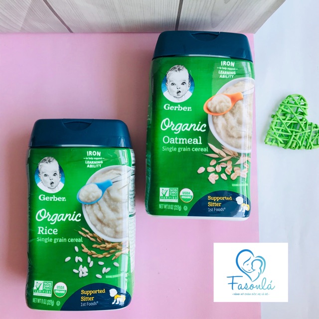 [HCM]Bột Ăn Dăm Gerber Organic 227G