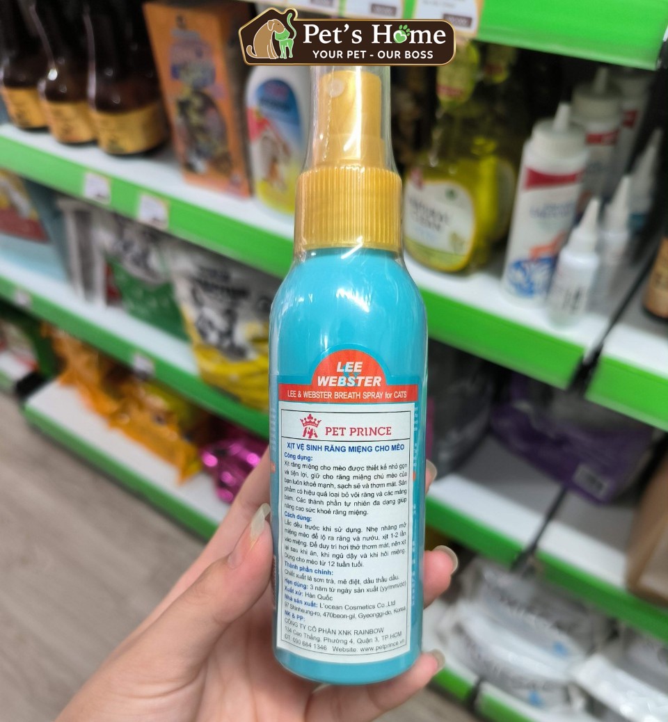 Xịt vệ sinh răng miệng Lee Webster cho mèo 130ml