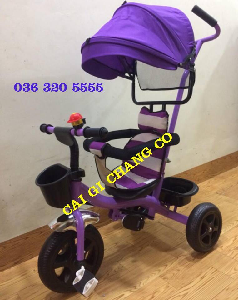 XE ĐẨY 3 BÁNH CÓ MÁI CHE CHO BÉ