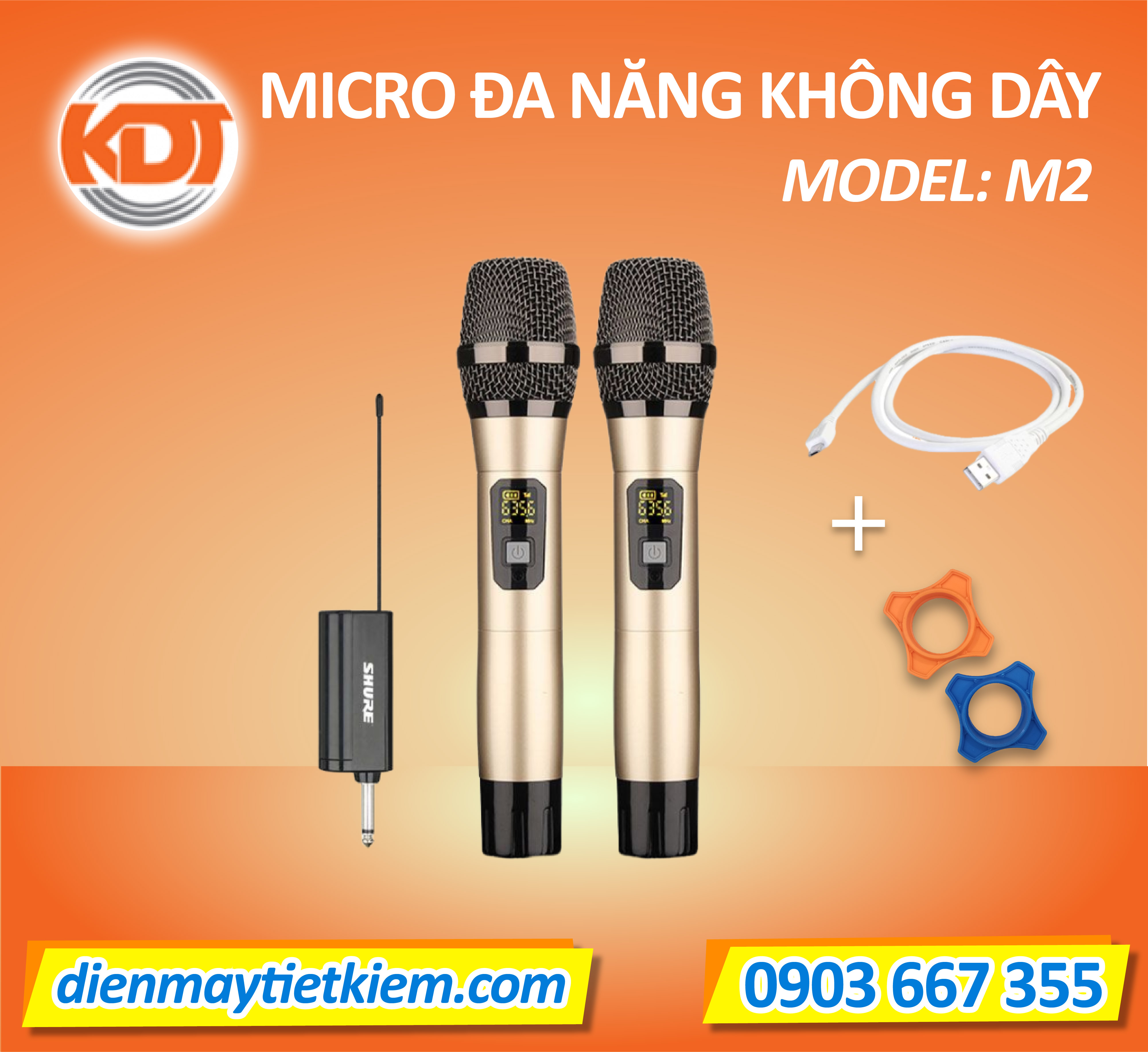 Bộ Micro không dây karaoke DOJIKAR M2
