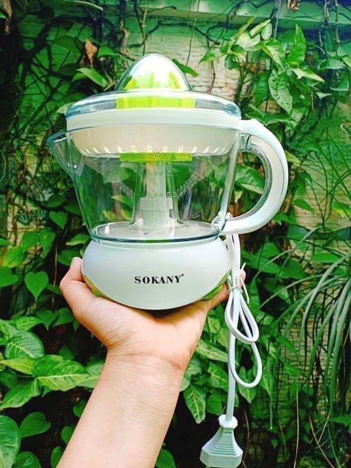 Máy ép cam, máy vắt cam bằng điện tự động vắt, dừng- máy vắt cam sokany