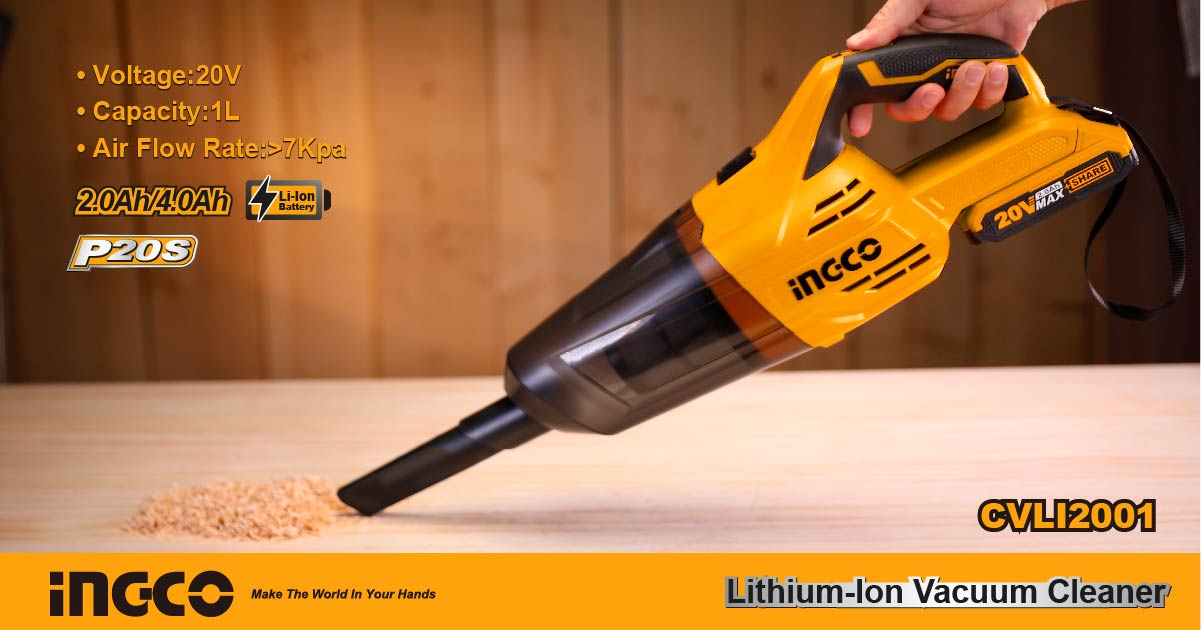 [HCM]Máy hút bụi dùng pin Lithium-ion Ingco 20V CVLI2001 ( không kèm theo pin và sạc )