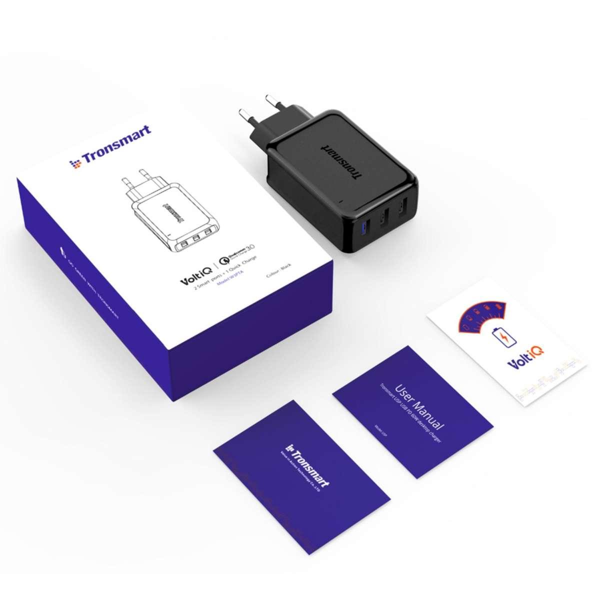 Sạc TRONSMART 3 cổng 42w Quick Charge 3.0