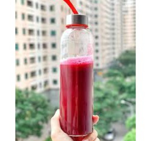 [HCM]Bình thủy tinh 500ml có dây xách