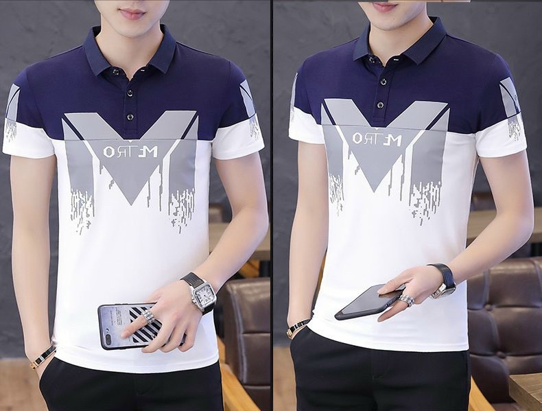 Áo thun nam in thêu chữ logo M mẫu mới phối caro tay áo cực đẹp,áo phông nam cổ trụ tay ngắn hàng chuẩn shop giá rẻ kaystore