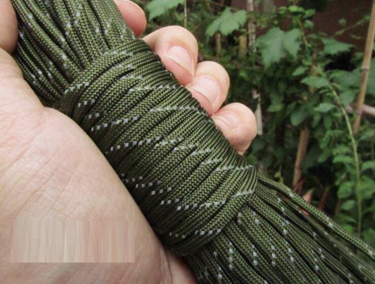 Dây dù tròn Paracord phản quang siêu bền 7 sợi lõi dài 31mét dùng chằng buộc hàng, căng lều trại du lịch, đi phượt, dây treo, dây phơi…..