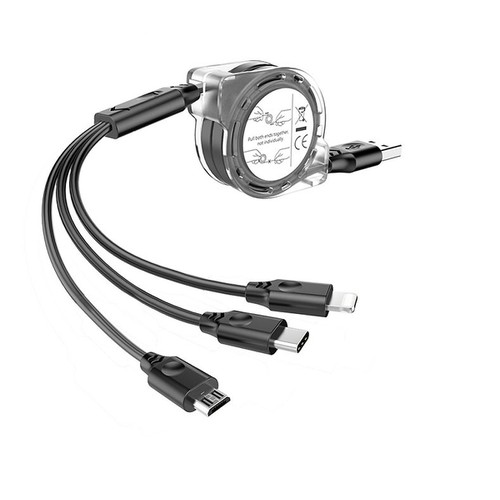 [HCM][HỖ TRỢ SẠC NHIỀU THIẾT BỊ] - CÁP SẠC 3 ĐẦU TƯƠNG THÍCH VỚI TẤT CẢ CÁC DÒNG ĐIỆN THOẠI CỔNG MICRO TYPE C LINGHTNING- DÂY CÁP HỖ TRỢ SẠC NHHIỀU ĐIỆN THOẠI CÙNG LÚC VỚI THIẾT KẾ KÉO RÚT DỄ DÀNG HƠN KHI SỬ DỤNG