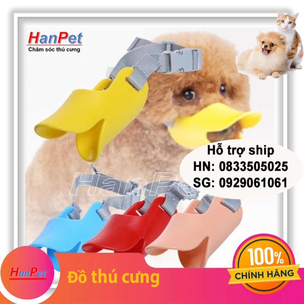 Hanpet - Rọ mõm cho chó hình mỏ vịt size S - nhựa dẻo (size bé dùng cho chó 3- 5kg) 608b- HP10478TC
