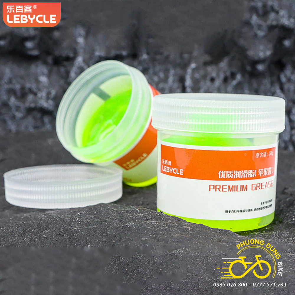 Lebycle Premium Grease 50g Heat-Resistant Bicycle Lubricant – Lubricant for Bearings, Hubs, Gears, Center Axles, Pedals, and Neck Cups