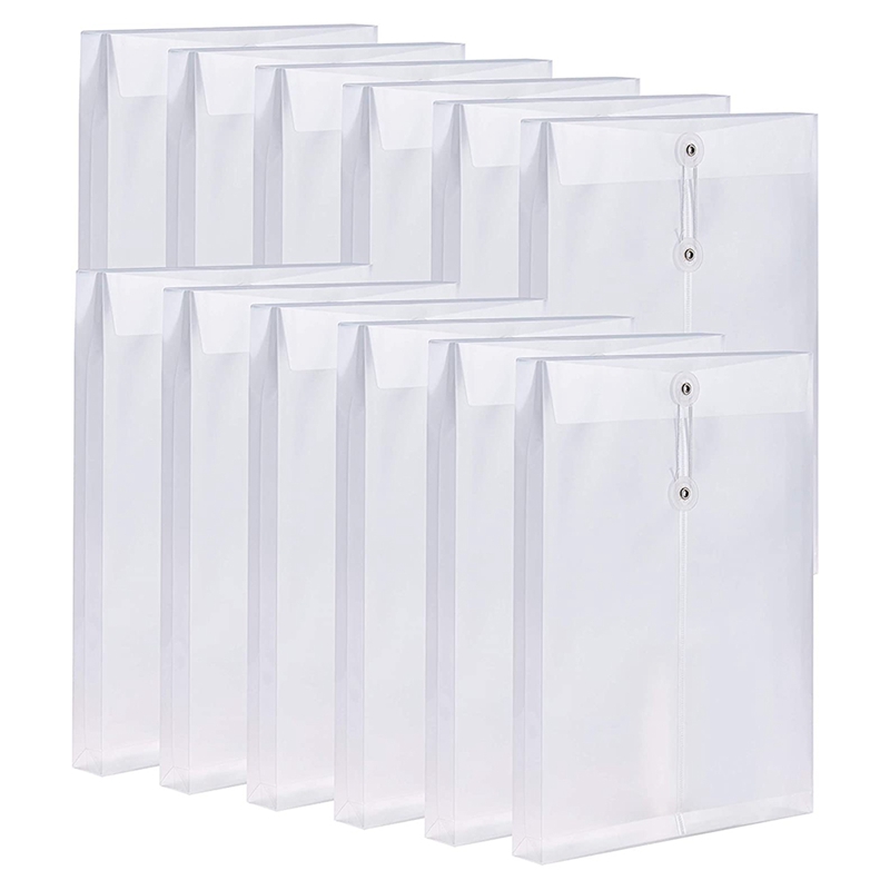A4 Clear Plastic Punched Pockets Folders Filing Wallets Sleeves Wallets  UKType:100 pieces 