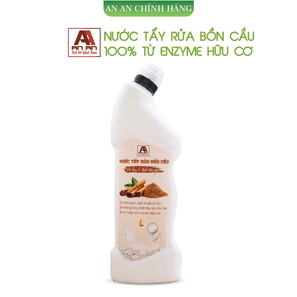 Nước Tẩy Bồn Cầu Bồ Hòn Và Tinh Dầu Quế Diệt Khuẩn Khử Mùi