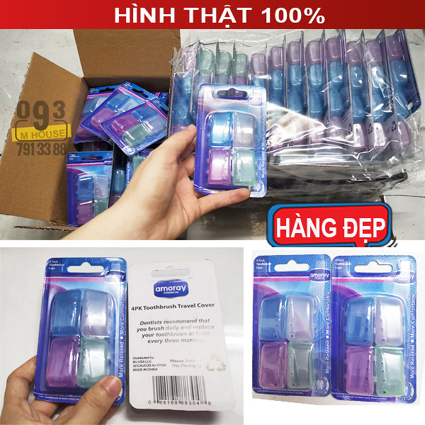 Combo 4 Đầu bọc bàn chải đánh răng kháng khuẩn