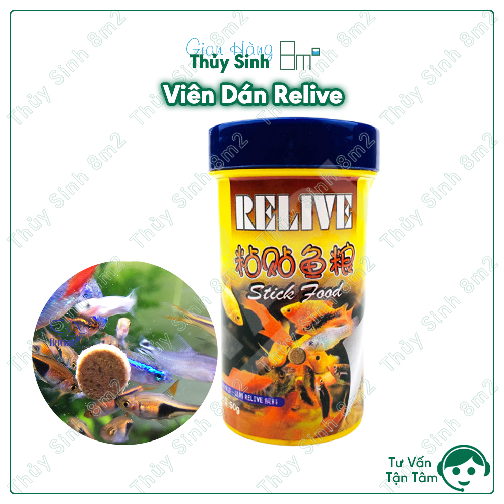 Cám Dán Relive, Thức Ăn Cá Cảnh Cá Betta, Guppy | 8m2