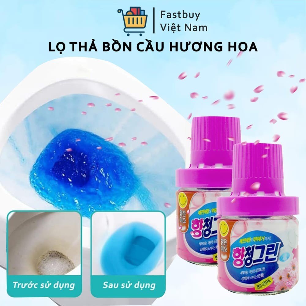 Lọ thả bồn cầu Hàn Quốc diệt sạch vi khuẩn giúp bồn cầu nhà bạn sẽ luôn sạch sẽ, thơm mát dễ
