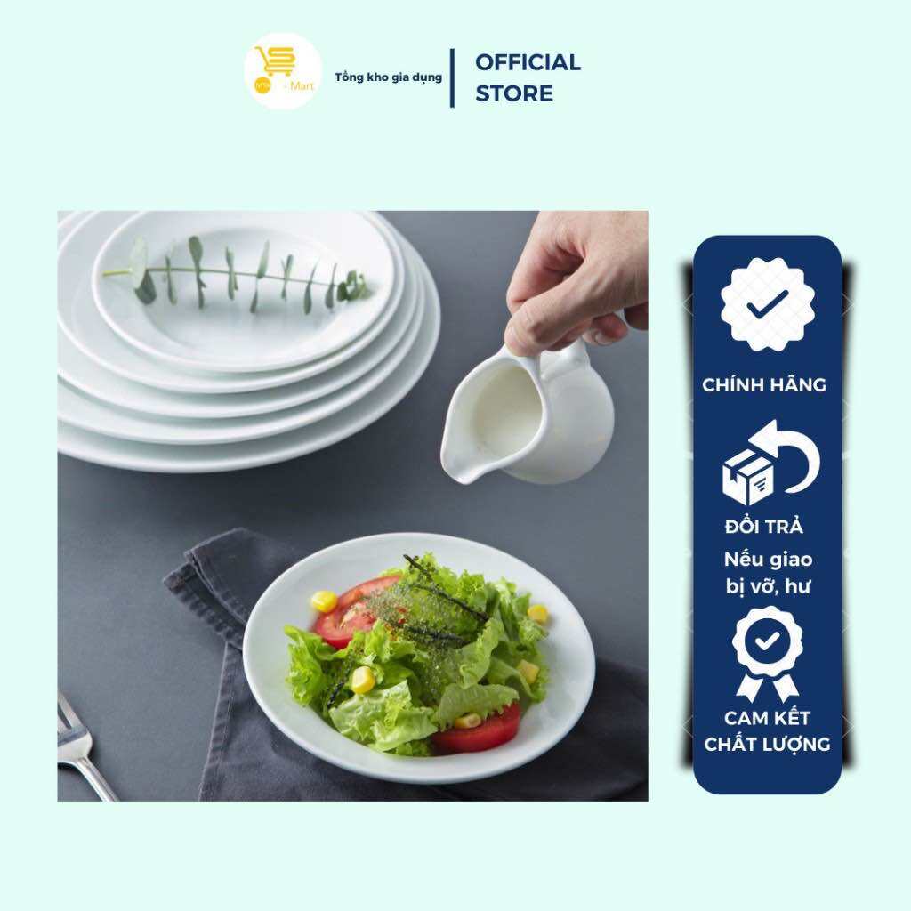 Bình Rót Sữa Ohio Size 1-2-3, Bình Sứ Rót Pha Chế Men Sứ Trắng, Cao Cấp | MTA-MART