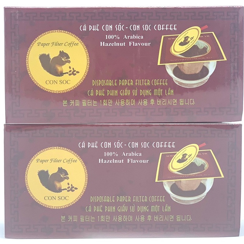 Cà phê Con Sóc Phin Lọc Tím Đơn( Hộp 10 Gói)