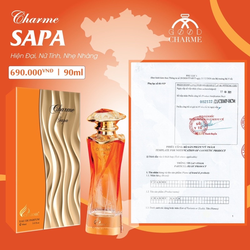 Nước Hoa Tỉnh Thành SAPA 100ml goodcharmee