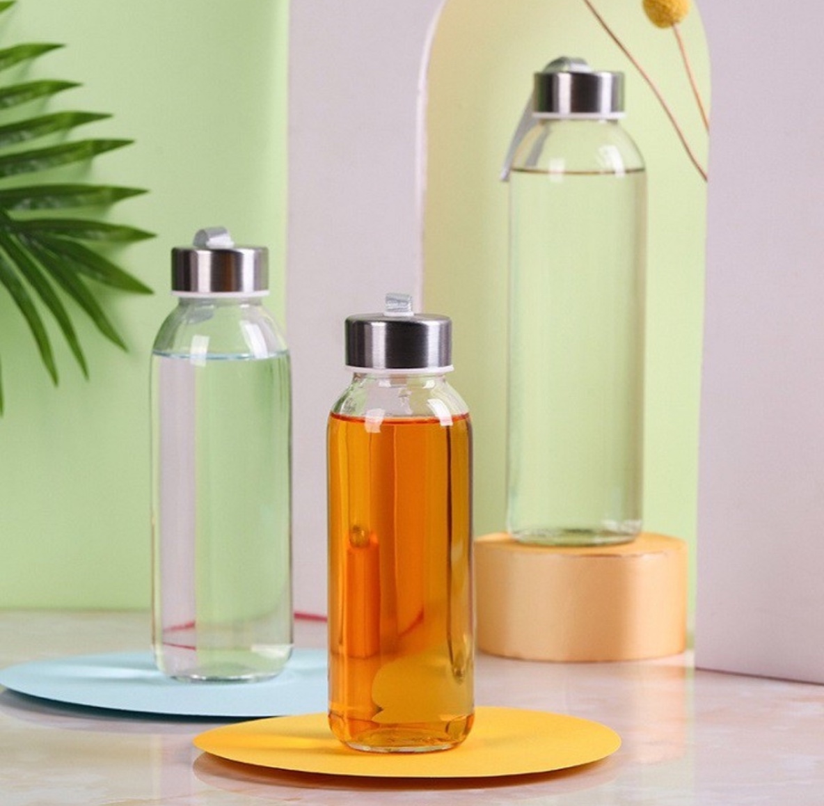 Bình nước thủy tinh có dây xách 300ml