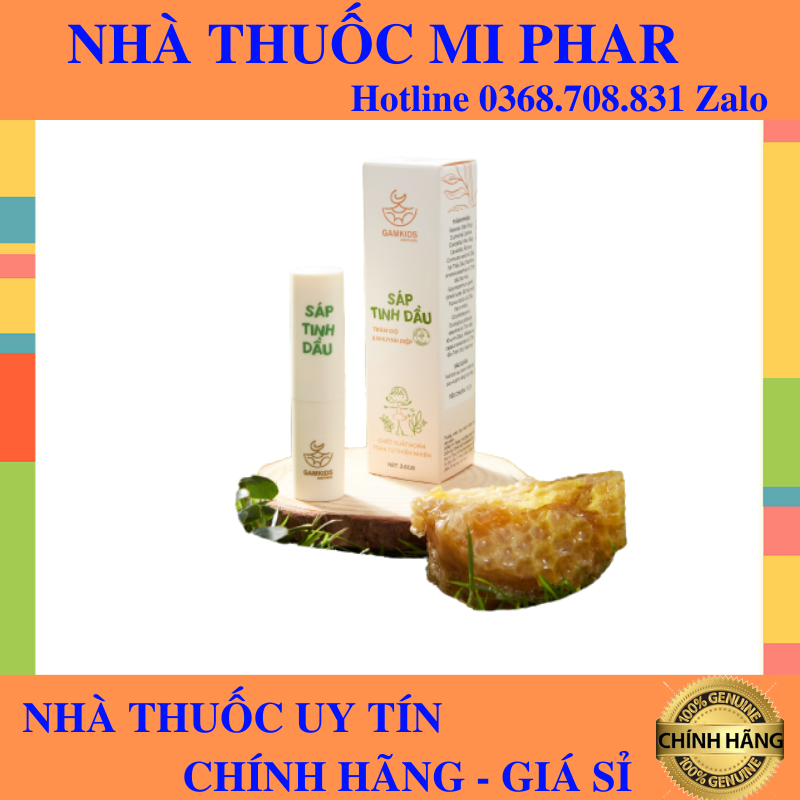 Sáp tinh dầu gamkids - sáp tinh dầu thông mũi – tràm gió, bạc hà