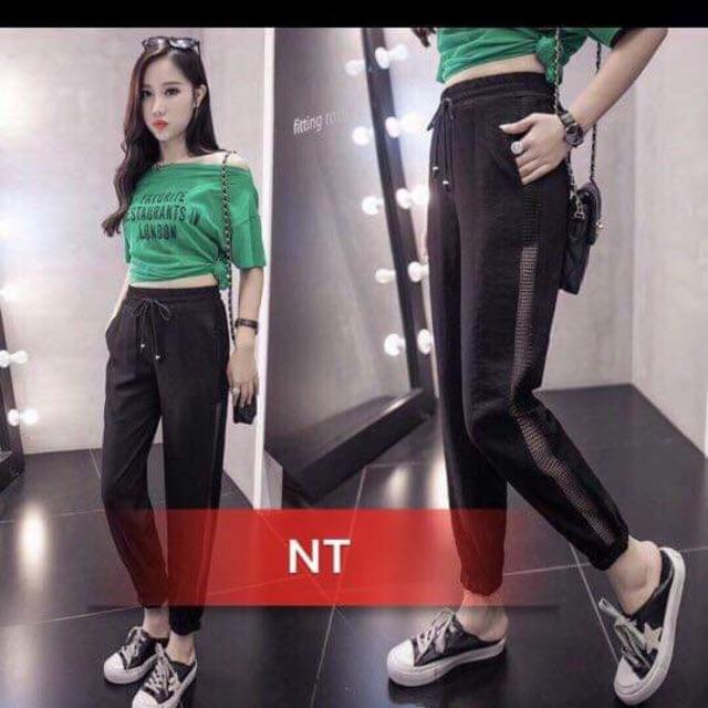 Quần sạn phối lưới hông nta0819